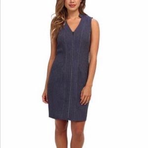 Marc New York Andrew Marc Dark Wash Denim Zip Dress Size 2